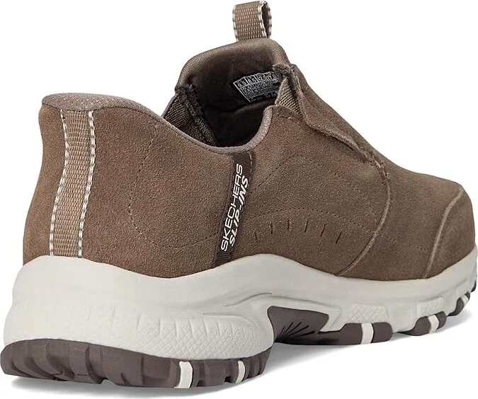 SKECHERS Hillcrest Cedar Root Hands Free Slip-in Men's Shoes Dark Taupe : 8 EE - Wide, Polyester/Suede - Image 4
