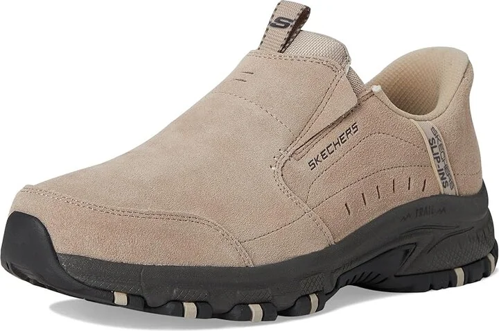 SKECHERS Hillcrest Cedar Root Hands Free Slip-in Men's Shoes Tan : 7 D - Medium, Polyester/Suede - Image 5