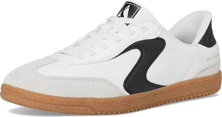 SKECHERS Hotshot-Perfect Choice Hands-Free Slip-Ins Women's Shoes White/Black : 5.5 B - Medium, Suede - Image 5
