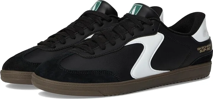 SKECHERS Hotshot - Relegate Hands-Free Slip-Ins Men's Shoes Black/White : 14 D - Medium, Suede