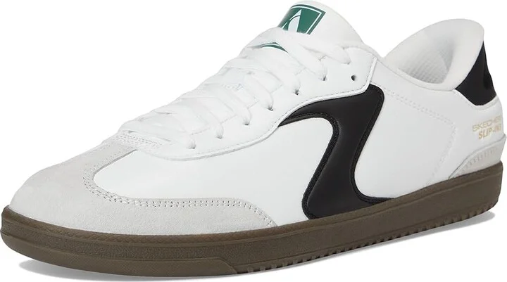 SKECHERS Hotshot - Relegate Hands-Free Slip-Ins Men's Shoes White/Black : 8.5 D - Medium, Suede - Image 5