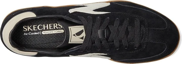 SKECHERS Hotshot - Varsity Crew Women's Shoes Black/Natural : 5 B - Medium, Suede - Image 2