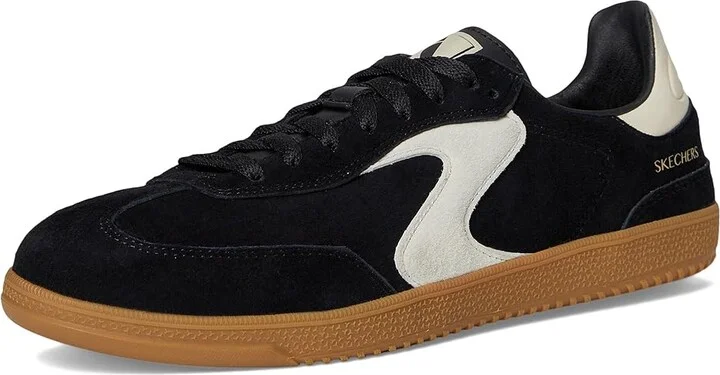 SKECHERS Hotshot - Varsity Crew Women's Shoes Black/Natural : 5 B - Medium, Suede - Image 5