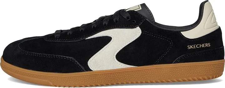 SKECHERS Hotshot - Varsity Crew Women's Shoes Black/Natural : 5 B - Medium, Suede - Image 6
