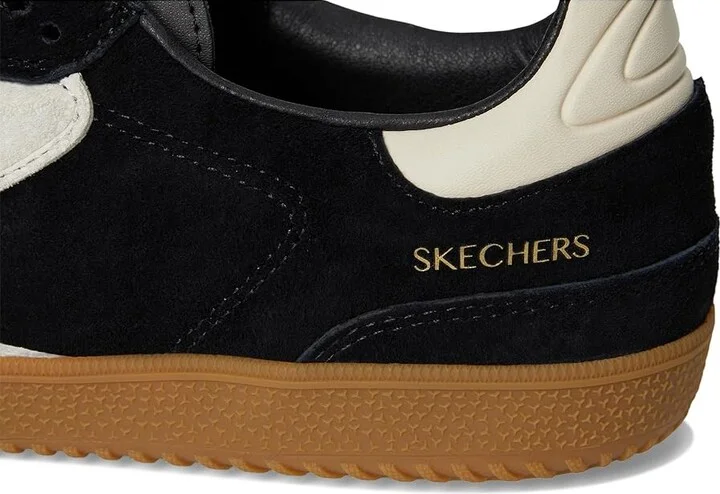 SKECHERS Hotshot - Varsity Crew Women's Shoes Black/Natural : 5 B - Medium, Suede - Image 7