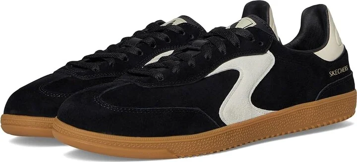 SKECHERS Hotshot - Varsity Crew Women's Shoes Black/Natural : 5 B - Medium, Suede
