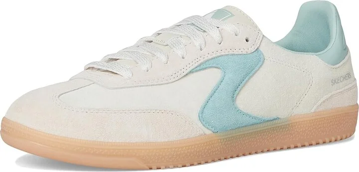 SKECHERS Hotshot Women's Shoes Natural/Aqua : 9 B - Medium, Leather - Image 5