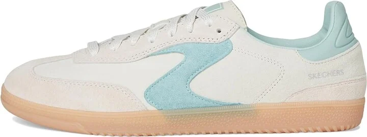 SKECHERS Hotshot Women's Shoes Natural/Aqua : 9 B - Medium, Leather - Image 6