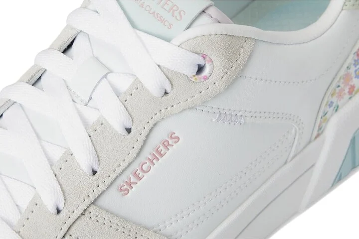 SKECHERS Jade Women's Shoes White/Multi : 5.5 B - Medium, Suede - Image 7