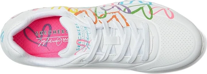 SKECHERS James Goldcrown: Uno - Highlight Love Women's Shoes White : 7.5 B - Medium, Synthetic - Image 2