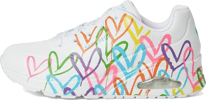 SKECHERS James Goldcrown: Uno - Highlight Love Women's Shoes White : 7.5 B - Medium, Synthetic - Image 6