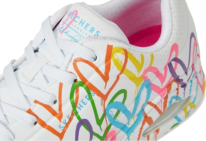 SKECHERS James Goldcrown: Uno - Highlight Love Women's Shoes White : 7.5 B - Medium, Synthetic - Image 7