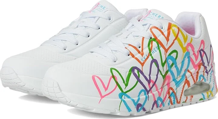 SKECHERS James Goldcrown: Uno - Highlight Love Women's Shoes White : 7.5 B - Medium, Synthetic