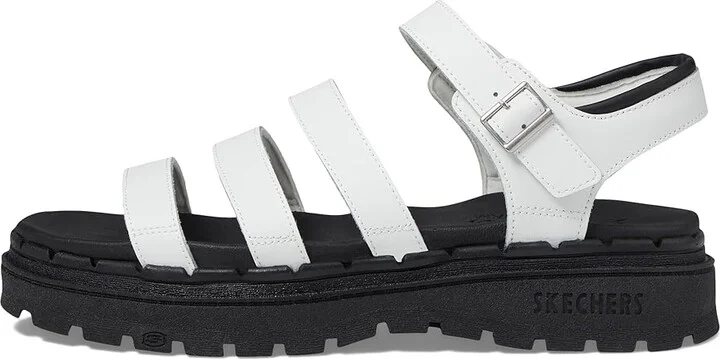 SKECHERS Jammers - Poppin' Women's Shoes White : 11 B - Medium, Leather - Image 6