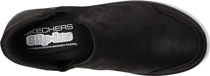 SKECHERS Lovely Vibe - Autumn Leaves Hands Free Slip-Ins Women's Boots Black : 5 B - Medium, Leather - Image 2