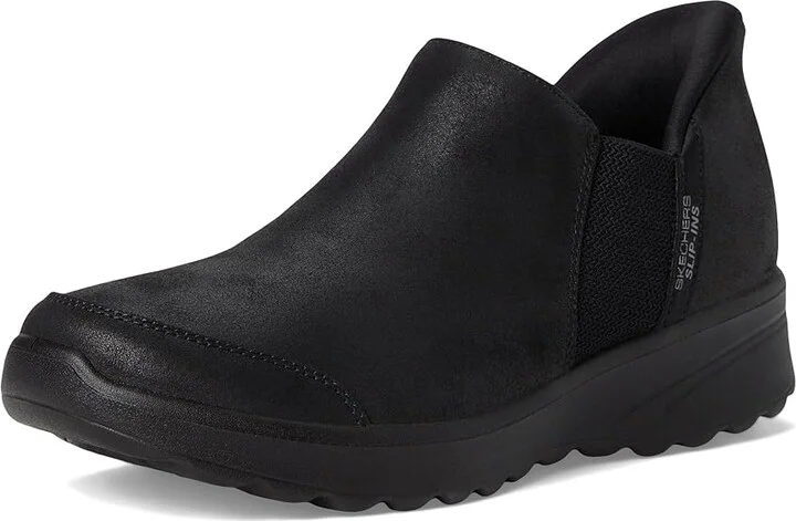 SKECHERS Lovely Vibe - Autumn Leaves Hands Free Slip-Ins Women's Boots Black : 5 B - Medium, Leather - Image 5