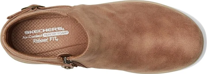 SKECHERS Lovely Vibe - Moonlight Women's Boots Tan : 9.5 B - Medium, Leather/Rubber - Image 2