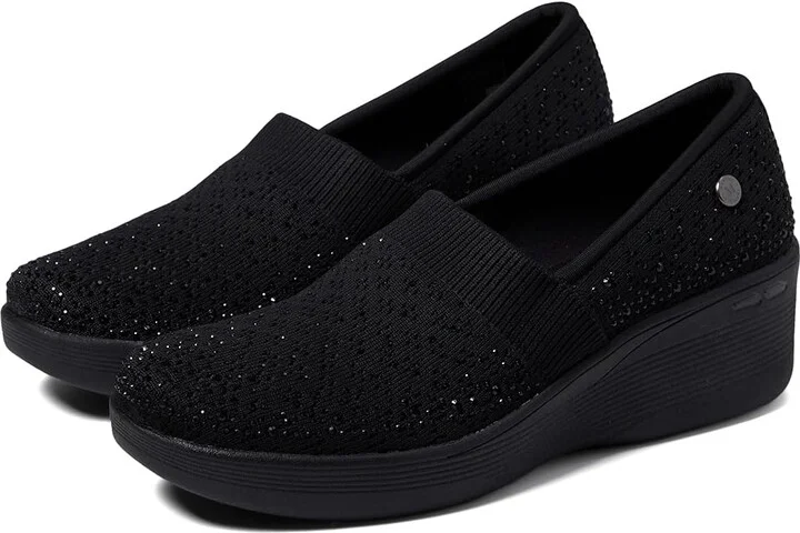 SKECHERS Martha Stewart - Pier Lite - Reflection Women's Shoes Black/Black : 5 B - Medium, Textile