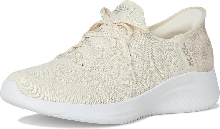 SKECHERS Martha Stewart - Ultra Flex 3.0 -Back On Track - HANDS FREE SLIP-INS Women's Shoes Off-White : 6 B - Medium, Synthetic - Image 5