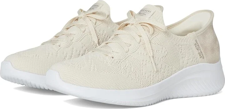 SKECHERS Martha Stewart - Ultra Flex 3.0 -Back On Track - HANDS FREE SLIP-INS Women's Shoes Off-White : 6 B - Medium, Synthetic