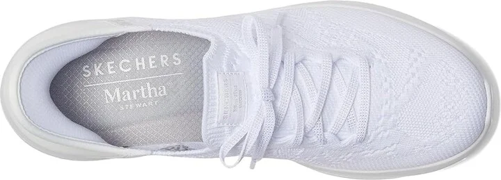 SKECHERS Martha Stewart - Ultra Flex 3.0 -Back On Track - HANDS FREE SLIP-INS Women's Shoes White : 7 B - Medium, Synthetic - Image 2