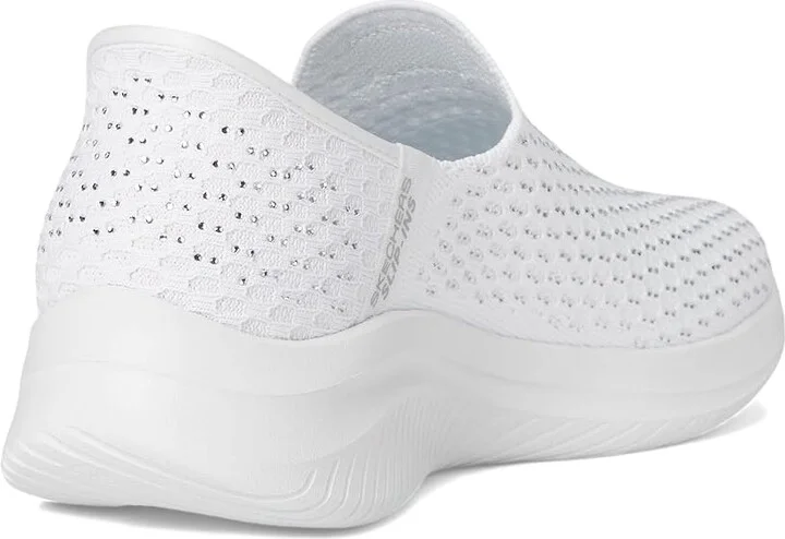 SKECHERS Martha Stewart Ultra Flex 3.0 - Dazzling Hands Free Slip-Ins Women's Shoes White Silver : 9.5 B - Medium, Mesh - Image 4