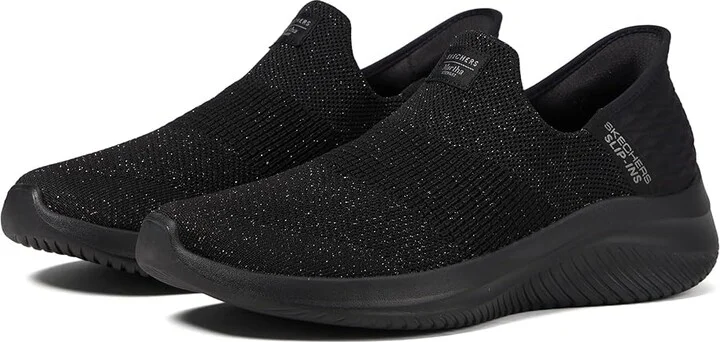 SKECHERS Martha Stewart Ultra Flex 3.0 - Neptune Hands Free Slip-Ins Women's Shoes Black/Black : 5 B - Medium, Textile