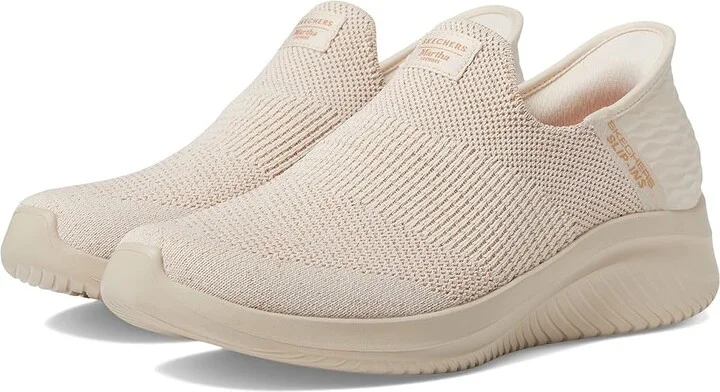 SKECHERS Martha Stewart Ultra Flex 3.0 - Neptune Hands Free Slip-Ins Women's Shoes Natural : 5 B - Medium, Textile