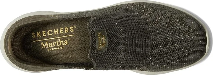 SKECHERS Martha Stewart Ultra Flex 3.0 - Neptune Hands Free Slip-Ins Women's Shoes Olive : 5 B - Medium, Textile - Image 2
