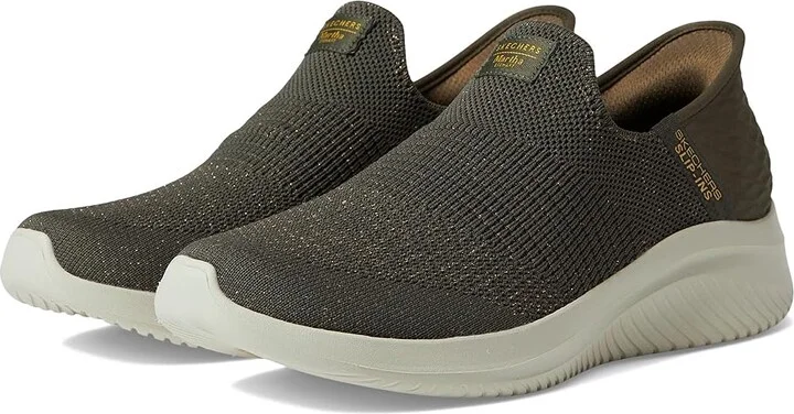 SKECHERS Martha Stewart Ultra Flex 3.0 - Neptune Hands Free Slip-Ins Women's Shoes Olive : 5 B - Medium, Textile