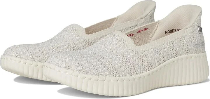 SKECHERS Martha Stewart Wilshire Blvd - Glimmer Step Hands Free Slip-Ins Women's Shoes Natural : 9.5 B - Medium, Synthetic