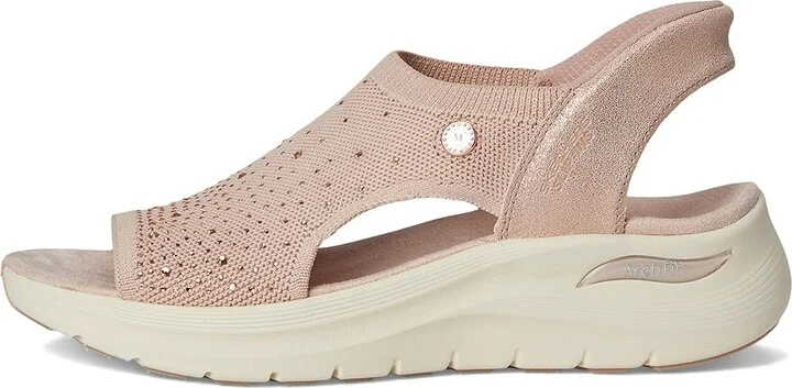 SKECHERS Martha Stewart's Arch Fit 2.0 - Star Dust Women's Sandals Blush : 6 B - Medium, Leather - Image 6