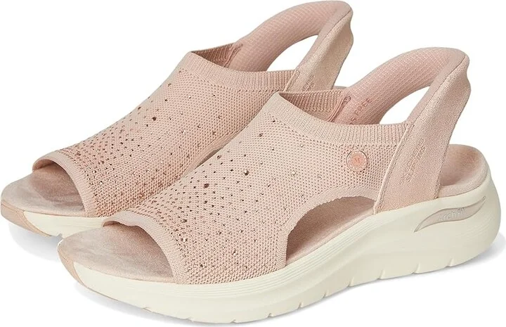 SKECHERS Martha Stewart's Arch Fit 2.0 - Star Dust Women's Sandals Blush : 6 B - Medium, Leather