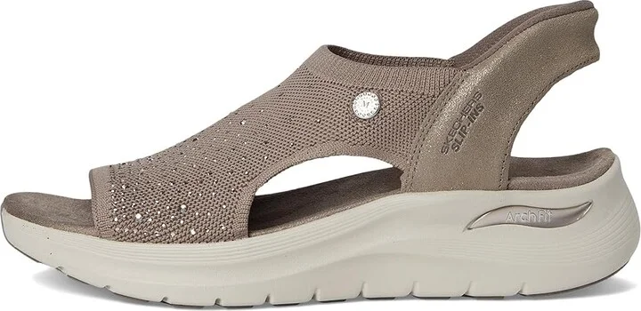 SKECHERS Martha Stewart's Arch Fit 2.0 - Star Dust Women's Sandals Dark Taupe : 10 B - Medium, Leather - Image 6