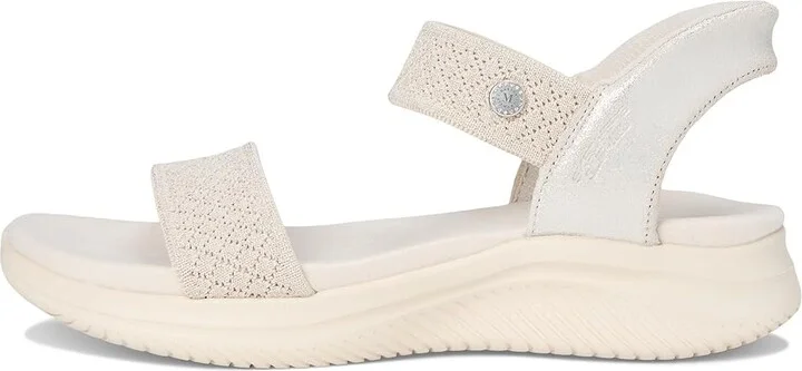SKECHERS Martha Stewart's Ultra Flex 3.0 - Shine On Us Women's Sandals Natural : 9 B - Medium, Textile - Image 6