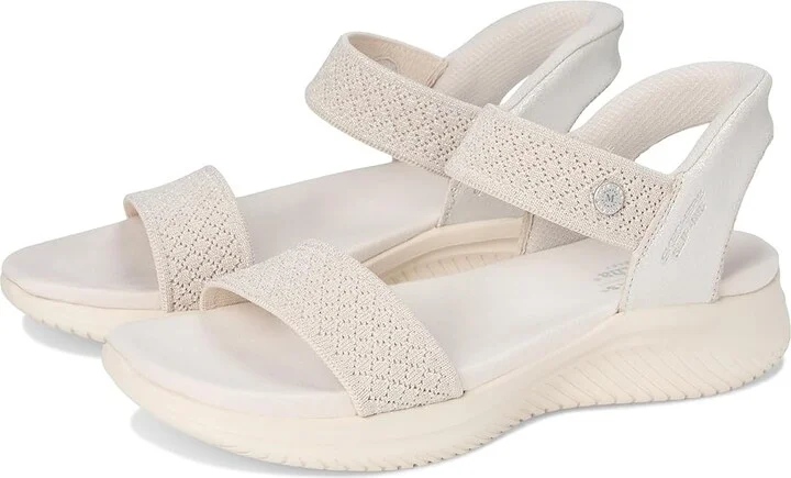SKECHERS Martha Stewart's Ultra Flex 3.0 - Shine On Us Women's Sandals Natural : 9 B - Medium, Textile