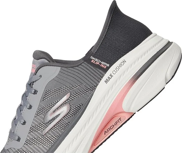 SKECHERS Max Cushioning Arch Fit 2.0 Adelphi Hands Free Slip-Ins Women's Shoes Gray/Coral : 9 B - Medium - Image 7