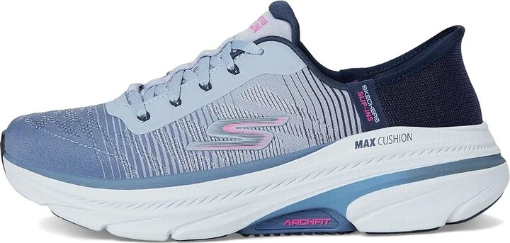SKECHERS Max Cushioning Arch Fit 2.0 Adelphi Hands Free Slip-Ins Women's Shoes Navy/Pink : 7 B - Medium, Textile - Image 6
