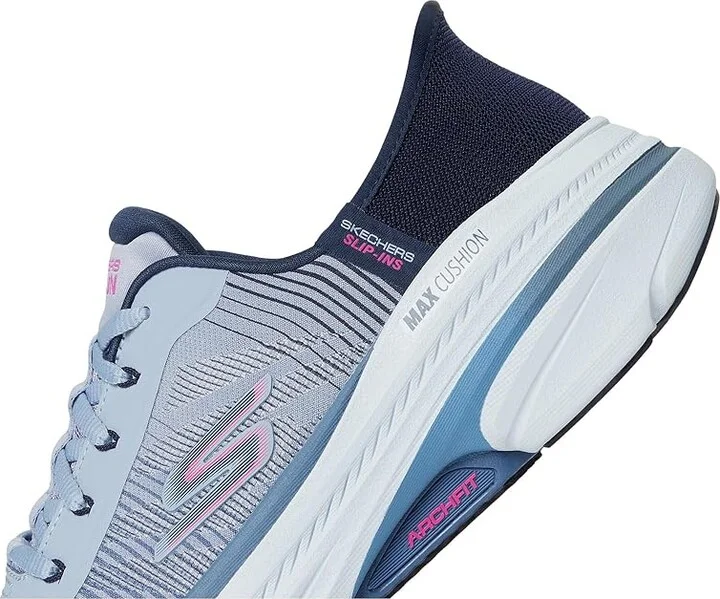 SKECHERS Max Cushioning Arch Fit 2.0 Adelphi Hands Free Slip-Ins Women's Shoes Navy/Pink : 7 B - Medium, Textile - Image 7