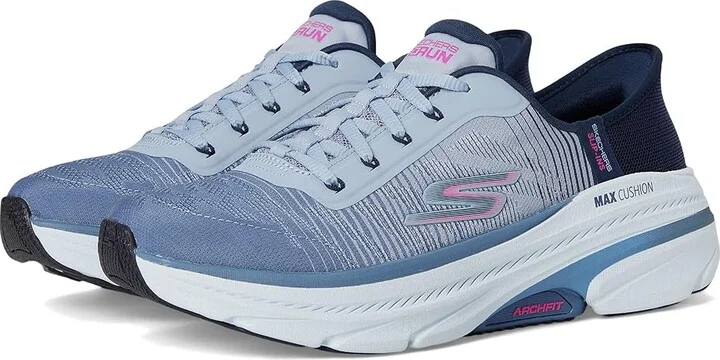SKECHERS Max Cushioning Arch Fit 2.0 Adelphi Hands Free Slip-Ins Women's Shoes Navy/Pink : 7 B - Medium, Textile