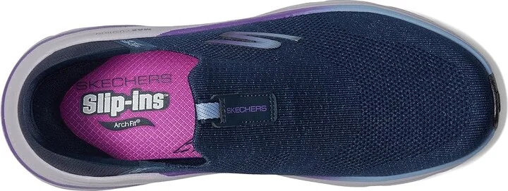 SKECHERS Max Cushioning Arch Fit 2.0 Cambridge Hands Free Slip-Ins Women's Shoes Navy/Purple : 5.5 B - Medium - Image 2