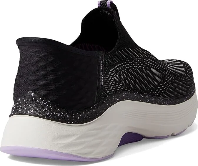 SKECHERS Max Cushioning Arch Fit Fluidity Hands Free Slip-Ins Women's Shoes Black/Purple : 5 B - Medium, Textile - Image 4
