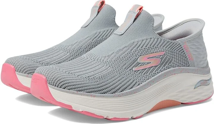 SKECHERS Max Cushioning Arch Fit Fluidity Hands Free Slip-Ins Women's Shoes Gray/Pink : 6.5 B - Medium, Textile