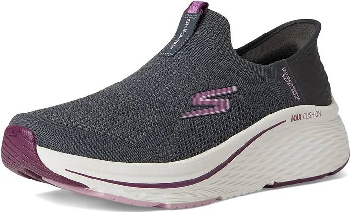 SKECHERS Max Cushioning Elite 2.0 Eternal Hands Free Slip-Ins Women's Shoes Charcoal/Burgundy : 11 B - Medium - Image 5