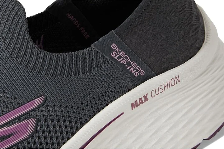 SKECHERS Max Cushioning Elite 2.0 Eternal Hands Free Slip-Ins Women's Shoes Charcoal/Burgundy : 11 B - Medium - Image 7