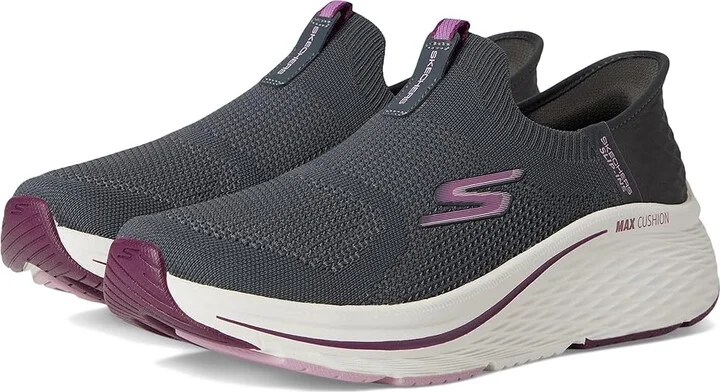 SKECHERS Max Cushioning Elite 2.0 Eternal Hands Free Slip-Ins Women's Shoes Charcoal/Burgundy : 11 B - Medium