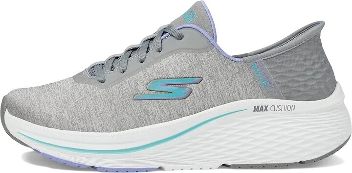 SKECHERS Max Cushioning Elite 2.0 Prevail Hands Free Slip-Ins Women's Shoes Gray/Blue : 5 B - Medium, Textile - Image 5