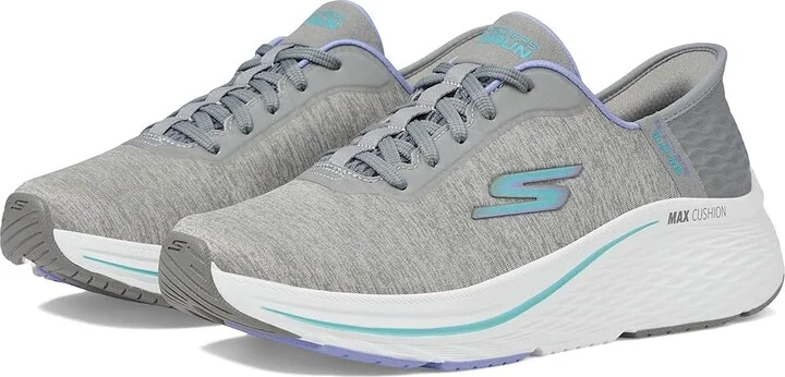 SKECHERS Max Cushioning Elite 2.0 Prevail Hands Free Slip-Ins Women's Shoes Gray/Blue : 5 B - Medium, Textile