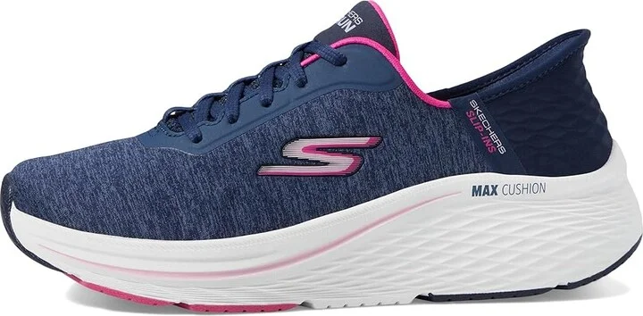 SKECHERS Max Cushioning Elite 2.0 Prevail Hands Free Slip-Ins Women's Shoes Navy/Pink : 5 B - Medium, Textile - Image 6