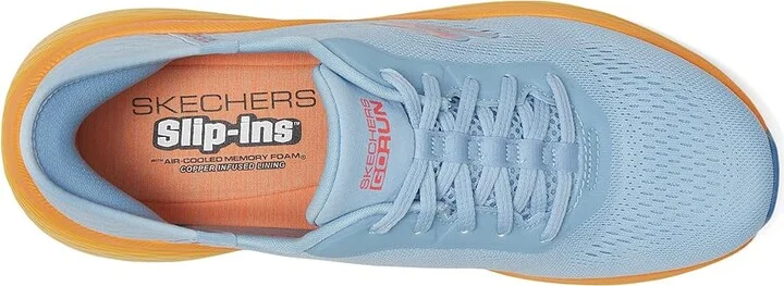 SKECHERS Max Cushioning Elite 2.0 Solace Hands Free Slip-Ins Women's Shoes Blue/Orange : 10 B - Medium, Textile - Image 2